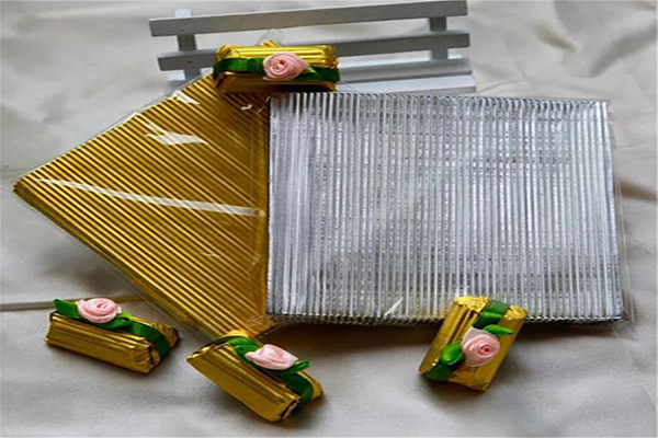 Customized Colored Printed Corrugated Aluminium Foil Wrapper for Chocolate packaging factory